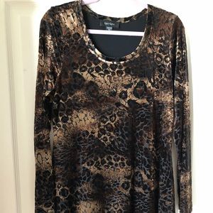 Karen Kane Velvet Animal Print Dress